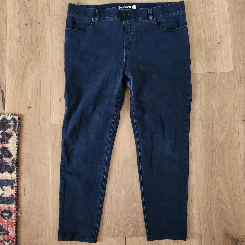 Betabrand Dark Rinse Skinny Jeans